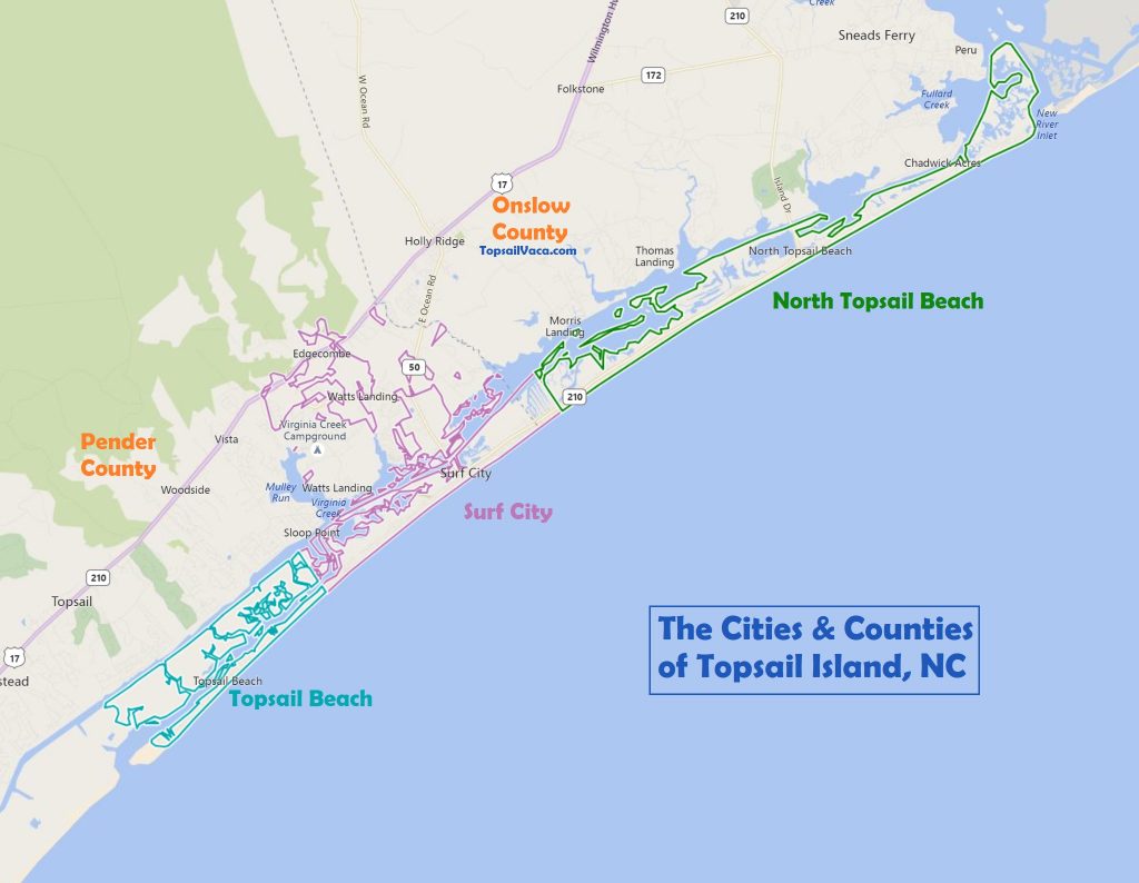 Map Of Topsail Beach Nc - Maps Model Online