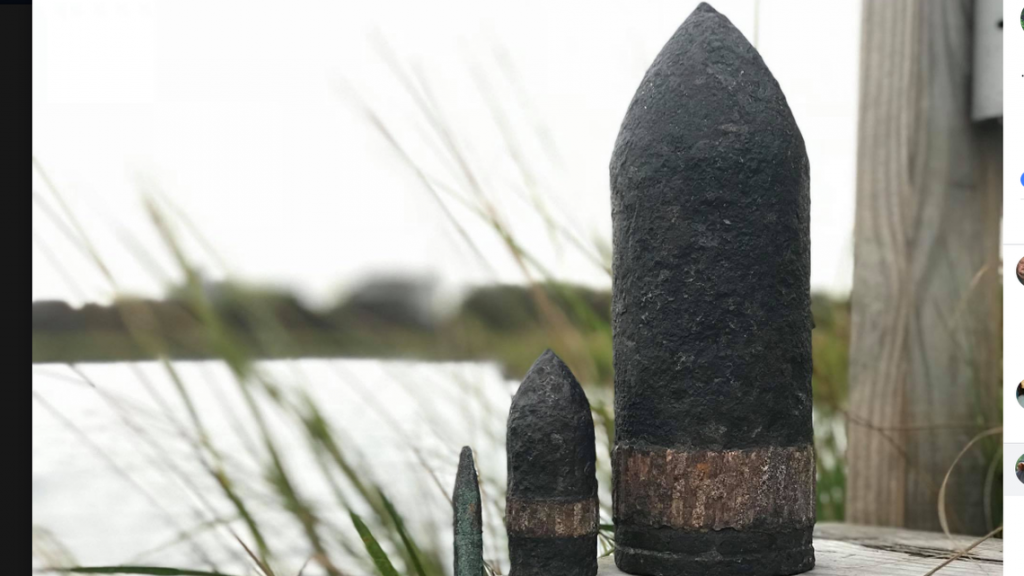 50 Caliber WWII shell casing found on the beach in NC. Made 1943