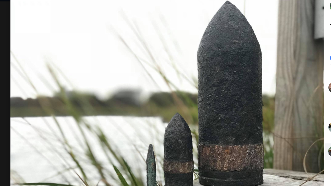 World War II Ammunition Found in Sand at Topsail Island