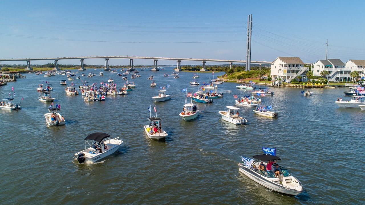 Topsail Island September 5 2020 Donald Trump Boat Parade