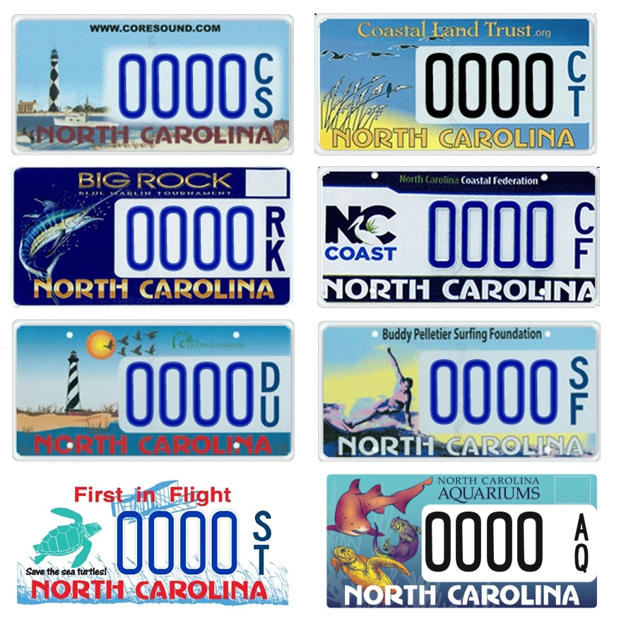 North Carolina’s “Beachiest” Custom Beach License Plates